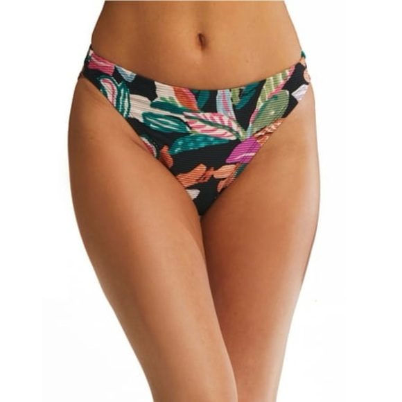 🌴 SUPER SALE TROPICAL RIBBED BIKINI BOTTOMS - Picture 1 of 6
